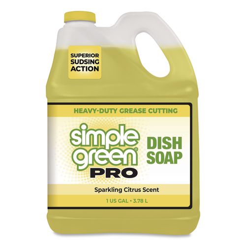 Image of Simple Green® 4110100401128 Pro Dish Soap, Sparkling Citrus Scent, 1 gal Bottle, 4/Carton