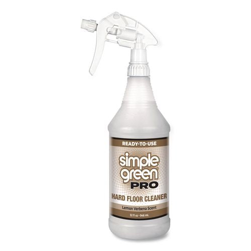 Image of Simple Green® 0510101205032 Pro Hard Floor Cleaner, Lemon Verbena Scent; 32 oz Spray Bottle, 12/Carton