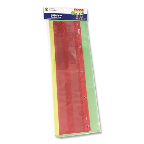 Image of Learning Resources® LER2197 Rainbow Pocket Chart, 10 Pockets, 33.5" w x 42" h, Assorted Colors