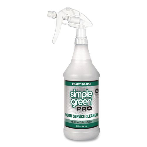 Image of Simple Green® 0610101201032 Pro Food Service Cleaner Ready-To-Use, 32 oz Spray Bottle, 12/Carton