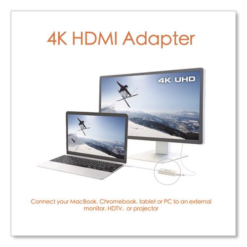 Image of j5create® JCA153US USB-C to HDMI Adapter, 5.71", Silver/White