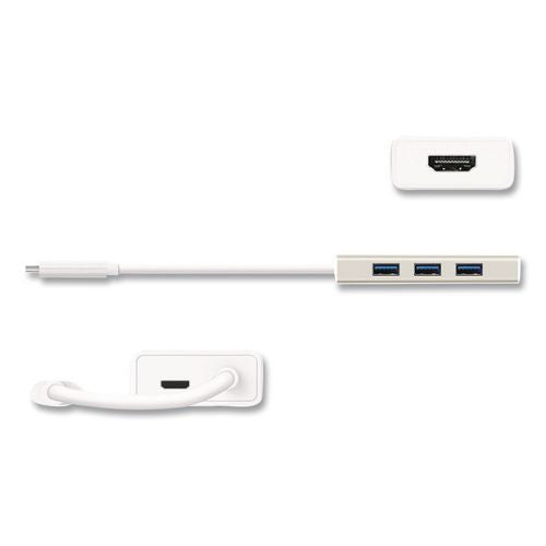 Image of j5create® JCH451 USB-C Hub and 4K HDMI, 3 Ports, Silver