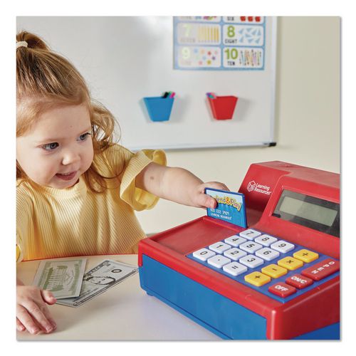 Image of Learning Resources® LER2629 Pretend and Play Calculator Cash Register, Grades Pre-K to 2, 73 Pieces