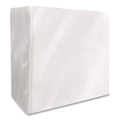 Image of Boardwalk® BWK1616NAPW Dinner Napkins, 1-Ply, 16" x 16", White, 250/Pack, 12 Packs/Carton