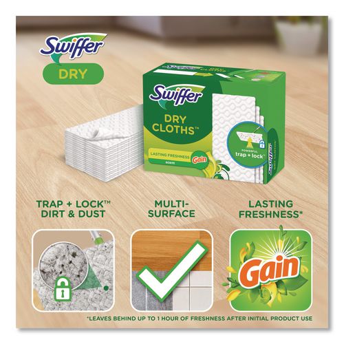 Image of Swiffer® 80374620 Dry Refill Cloths. 8 x 10.4, White, 32 Box, 4 Boxes/Carton