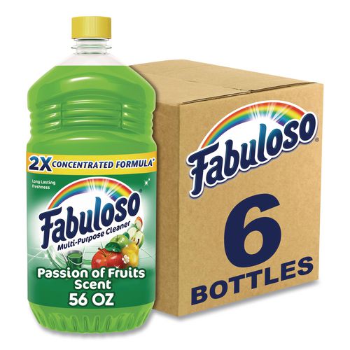 Image of Fabuloso® 153043 Multi-Use Cleaner, Passion Fruit Scent, 56 Oz, Bottle, 6/carton