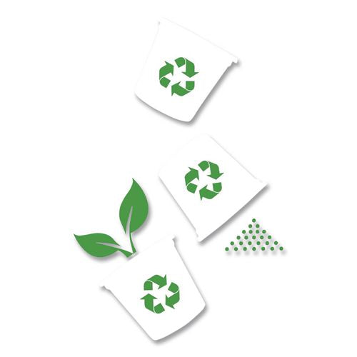 Image of KeurigÂ® K-Cycle Cardboard Indoor Recycling Bin, Large, Cardboard, Black/Green/White, 5/Pack