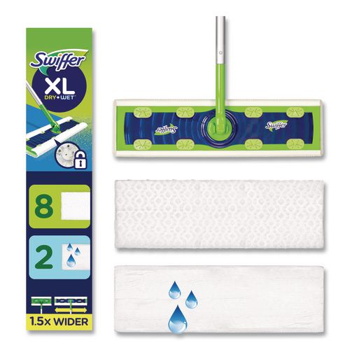 Image of Swiffer® 74471 Max/XL Wet Refill Cloths, 16.5 x 9, White, 12/Tub, 6 Tubs/Carton