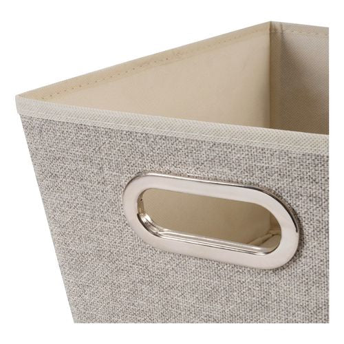 Image of Macbeth Collection® 25434-FEJ Storage Tote, Medium, 7.5" X 10.8" X 13", Tan