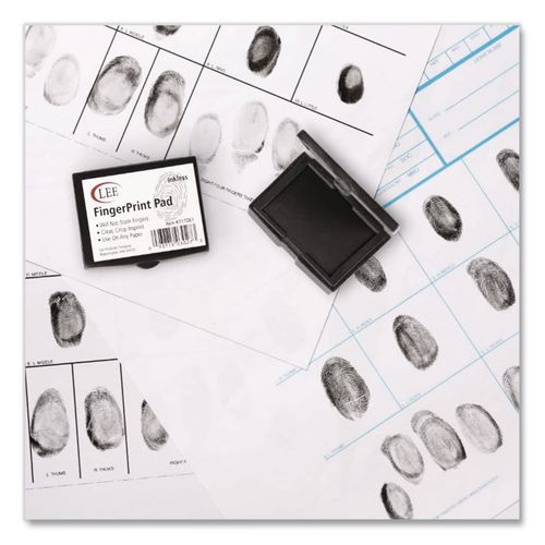 Image of LEE 03037 Inkless Fingerprint Pad, 2.25" x 1.75", Black, 3/Pack