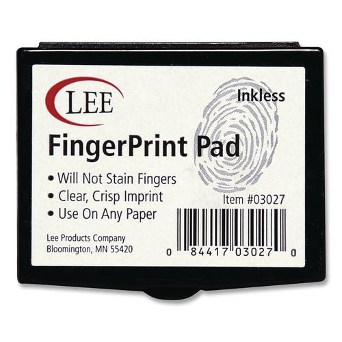 Image of LEE 03037 Inkless Fingerprint Pad, 2.25" x 1.75", Black, 3/Pack
