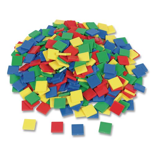 Image of Learning Resources® LER0203 Square Color Tiles, Pre-K to K, 400 Pieces