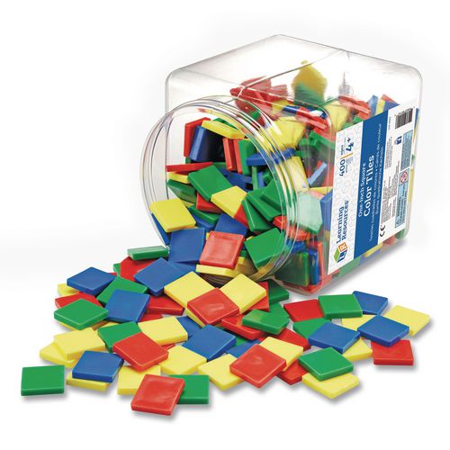 Image of Learning Resources® LER0203 Square Color Tiles, Pre-K to K, 400 Pieces