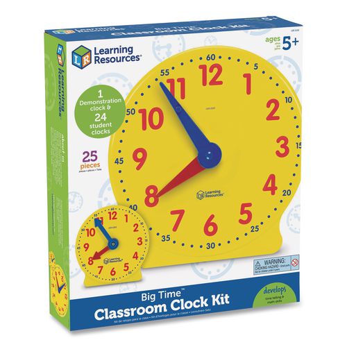Image of Learning Resources® LER2102 Classroom Clock Kit, Grades K to 2, 25 Pieces