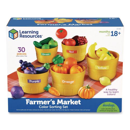 Image of Learning Resources® LER3060 Farmer's Market Color Sorting Set, Pre-K to K, 30 Pieces