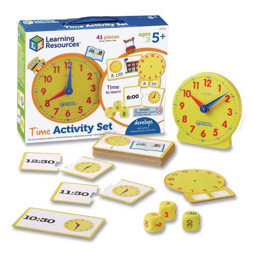 Image of Learning Resources® LER3220 Time Activity Set, 1 to 12 Players, Grades K to 1, 41 Pieces