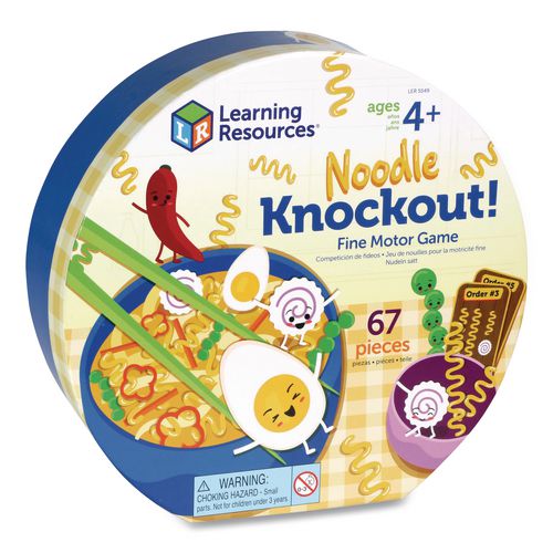 Image of Learning Resources® LER5549 Noodle Knockout Fine Motor Game, 1 to 4 Players, Ages 4 and Up, 67 Pieces
