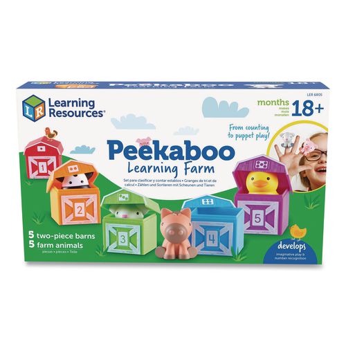Image of Learning Resources® LER6805 Peekaboo Learning Farm, Pre-K to K, 10 Pieces