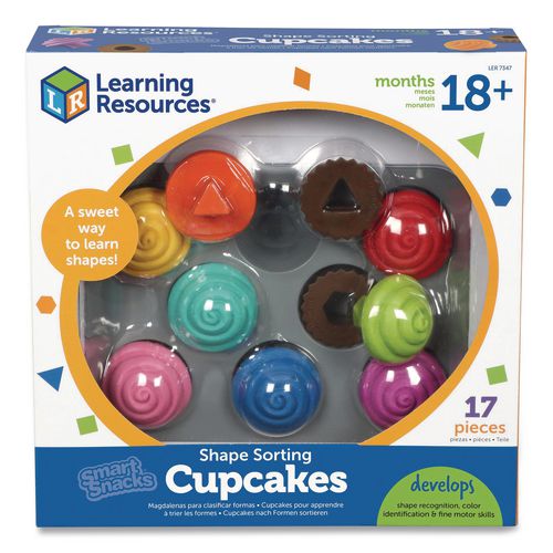 Image of Learning Resources® LER7347 Smart Snacks Shape Sorting Cupcakes, Pre-K, 17 Pieces