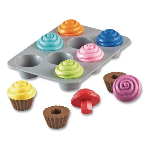 Image of Learning Resources® LER7347 Smart Snacks Shape Sorting Cupcakes, Pre-K, 17 Pieces