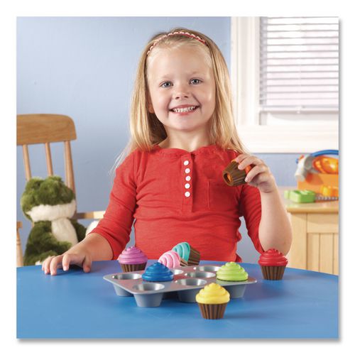 Image of Learning Resources® LER7347 Smart Snacks Shape Sorting Cupcakes, Pre-K, 17 Pieces