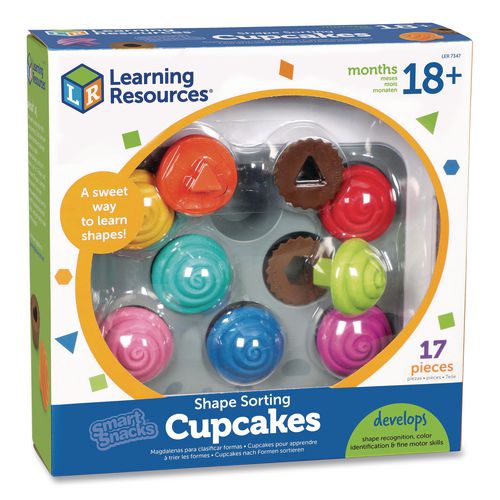 Image of Learning Resources® LER7347 Smart Snacks Shape Sorting Cupcakes, Pre-K, 17 Pieces
