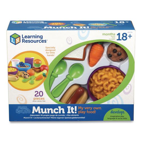 Image of Learning Resources® LER7711 New Sprouts Munch It! Food Set, Pre-K to K, 20 Pieces