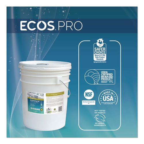 Image of ECOS® PRO PL9721/05 Dishmate Manual Dish Liquid, Free and Clear, 5 gal Pail