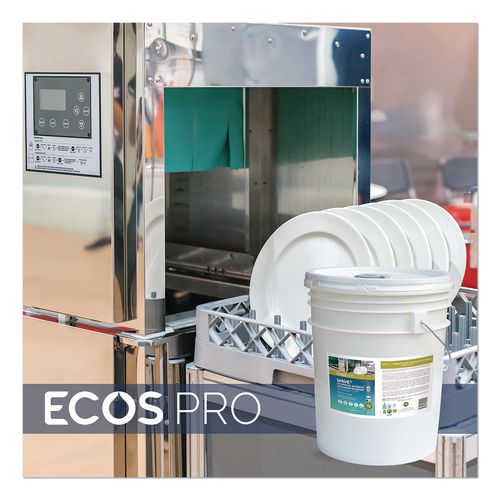 Image of ECOS® PRO PL9440/05 Wave Commercial Automatic Dishwasher Detergent, Free and Clear, 5 gal Pail