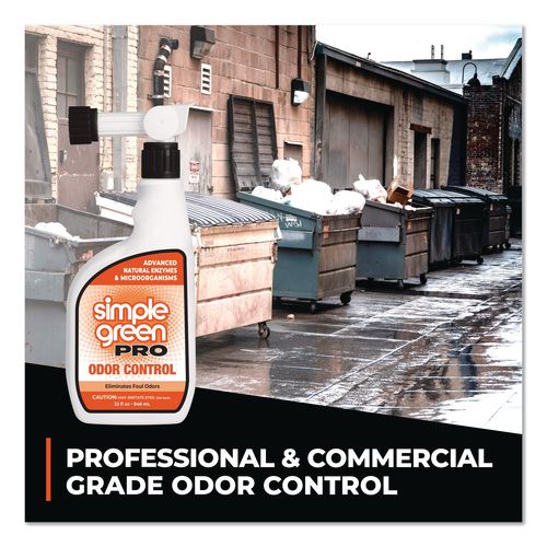 Image of Simple Green® 0710000605032 Pro Odor Control, Herbal, 32 oz Hose-End Spray Bottle, 6/Carton