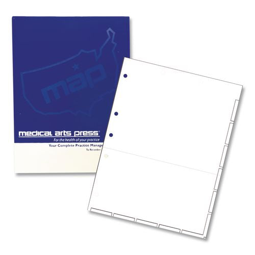 Image of Medical Arts Press® 20256 Large Tab Chart Divider Sheets, 7-Hole Punched, Letter, White, 250/Box