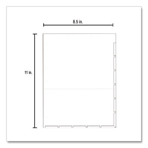 Image of Medical Arts Press® 20256 Large Tab Chart Divider Sheets, 7-Hole Punched, Letter, White, 250/Box