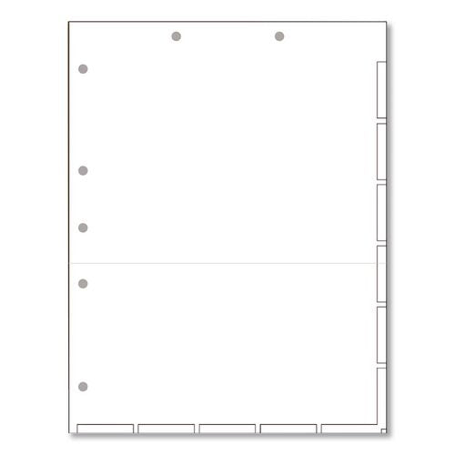 Image of Medical Arts Press® 20256 Large Tab Chart Divider Sheets, 7-Hole Punched, Letter, White, 250/Box