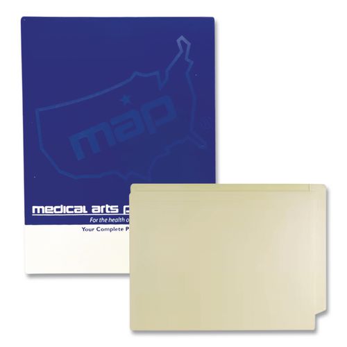 Image of Medical Arts Press® 31455 Economy End Tab File Folder, Straight Tabs, Letter Size, 0.75" Expansion, Manila, 50/Box