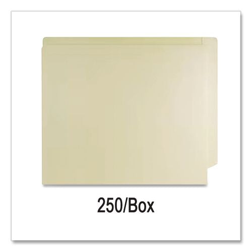 Image of Medical Arts Press® 31458B End Tab Fastener Folders with Embossed Labeling Lines, Straight Tab, Expands 0.75", 1 Fastener, Letter Size, Manila, 250/Box
