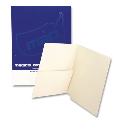 Image of Medical Arts Press® 31459 Manila End Tab Pocket Folder, Straight Tabs, Letter Size, Manila, 50/Box