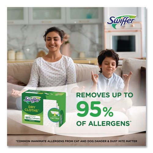 Image of Swiffer® Dry Refill Cloths, 10.63 x 8, White, 32/Box, 4 Boxes/Carton