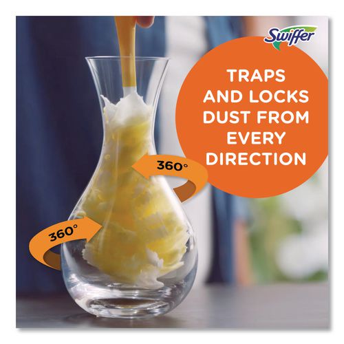Image of Swiffer® 82074 Heavy Duty Dusters With Extendable Handle, Plastic Handle Extends To 3 Ft, 1 Handle And 3 Dusters/kit, 6 Kits/carton