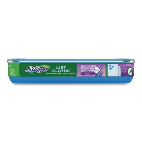 Image of Swiffer® 80333673 Wet Refill Cloths, 10 x 8, Lavender Vanilla and Comfort, White, 36/Carton