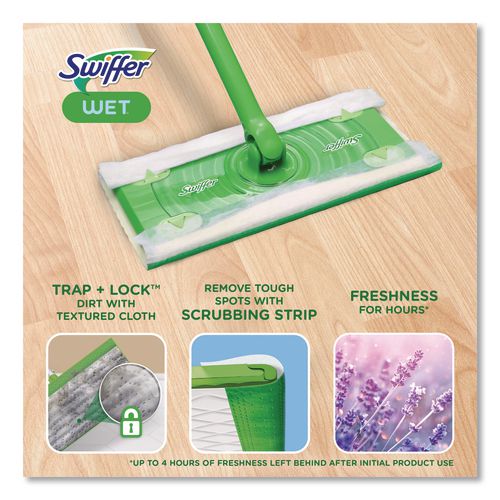 Image of Swiffer® 80333673 Wet Refill Cloths, 10 x 8, Lavender Vanilla and Comfort, White, 36/Carton