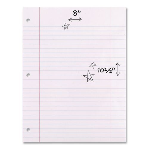 Image of Mead® 15200 Filler Paper, 3-Hole, 8 X 10.5, Wide/legal Rule, 200/pack