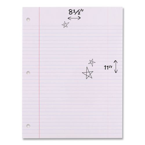 Image of Mead® 17208 Filler Paper, 3-Hole, 8.5 X 11, College Rule, 200/pack