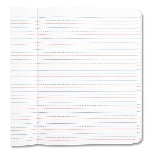 Image of Mead® 09902 Primary Journal Creative Writing Composition Book, Manuscript Format, Blue/Black/White Cover, (100) 9.75 x 7.5 Sheets