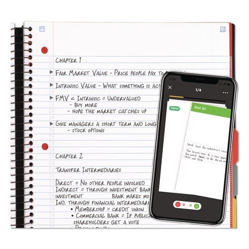 Image of Five Star® 06326 Advance Wirebound Notebook, 5-Subject, Medium/College Rule, Randomly Assorted Cover Color, (200) 11 x 8.5 Sheets