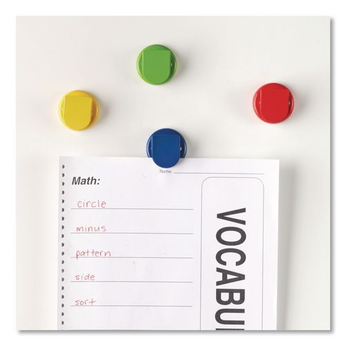 Image of Learning Resources® LER2692 Super Strong Magntic Clips, Small, 1.5" Diameter, Assorted Colors, 4 Pieces