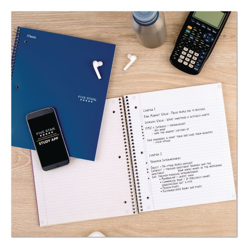 Image of Five Star® 06208 Wirebound Notebook, 5-Subject, Medium/College Rule, Randomly Assorted Cover Color, (200) 11 x 8.5 Sheets