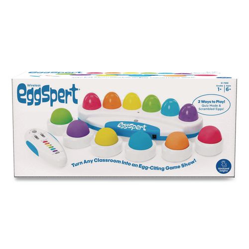 Image of Educational Insights® 7886 Wireless Eggspert with Six Student Buttons and One Teacher Remote, Ages 6 and Up, 8 Pieces