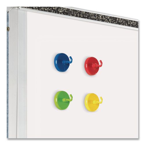Image of Learning Resources® LER2694 Super Strong Magnetic Hooks, Small, 1.5" Diameter, Assorted Colors, 4 Pieces