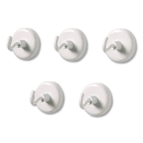 Image of Learning Resources® LER2698 Magnetic Hooks, Small, 1.25" Diameter, White, 5 Pieces