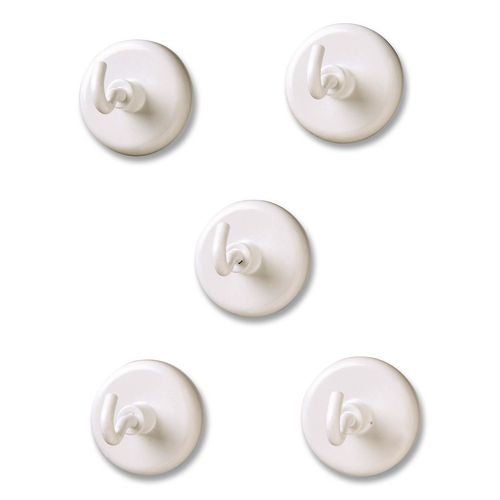 Image of Learning Resources® LER2698 Magnetic Hooks, Small, 1.25" Diameter, White, 5 Pieces